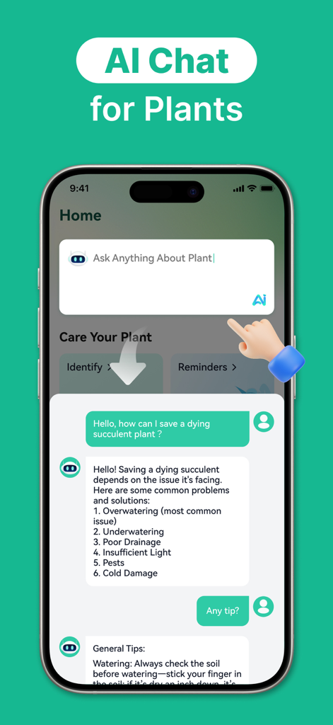 KI-Pflanzenassistent gibt Tipps zur Rettung einer Sukkulente