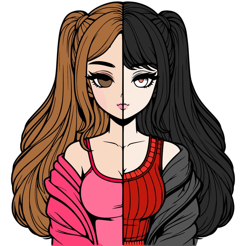 realistic girl split