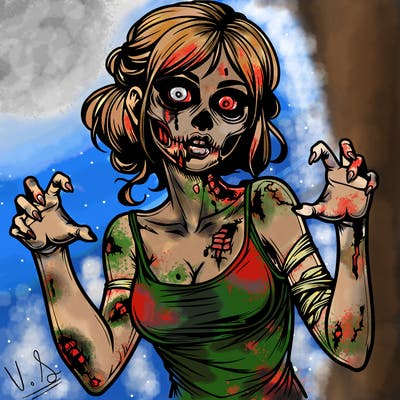 realistic zombie girl