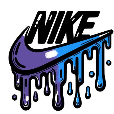 dripping nike logo