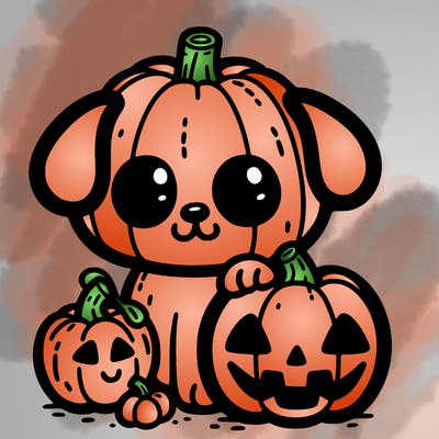 halloween pumpkin dog