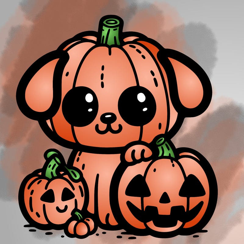 halloween pumpkin dog