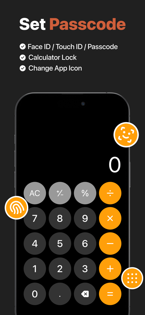 iSetting-Lock App & Hide App - Calculator camouflage interface for app lock and security settings