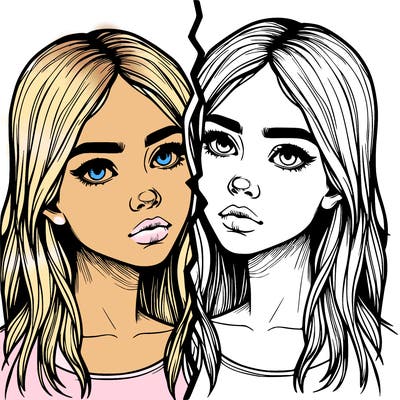 realistic girl split