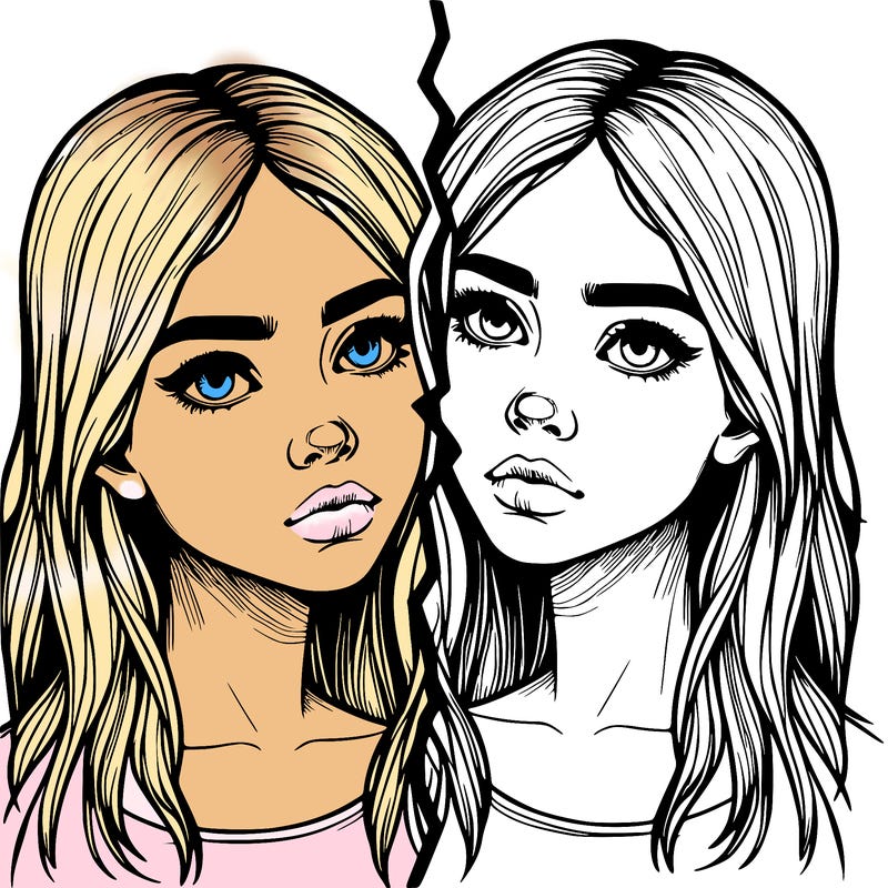 realistic girl split