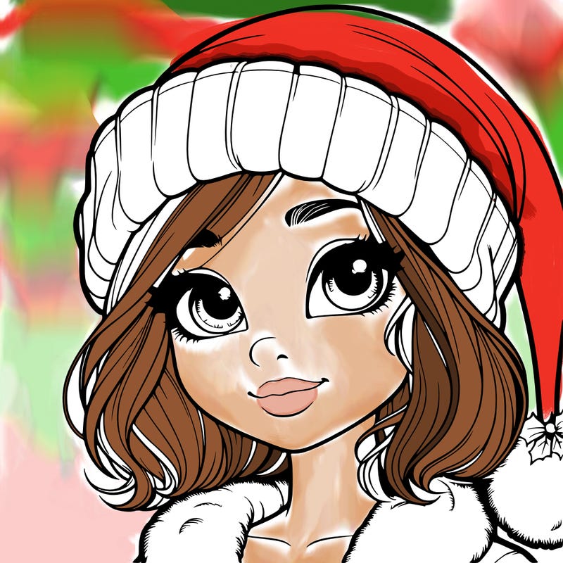 realistic christmas girl