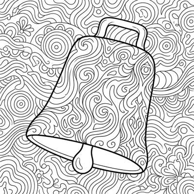 Get ready for a groovy coloring experience with this unique psychedelic cowbell design. Kids aged 4-8 will love bringing these swirling patterns to life with their favorite colors.