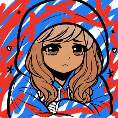 sad girl with hoodie on