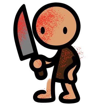 person with knife