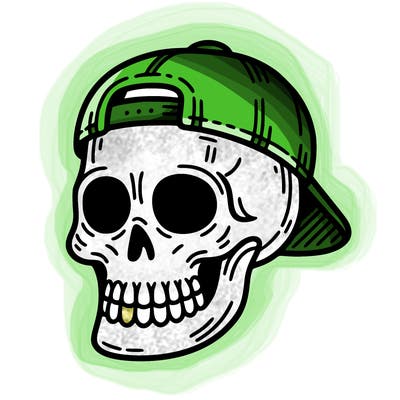 skull with cap
