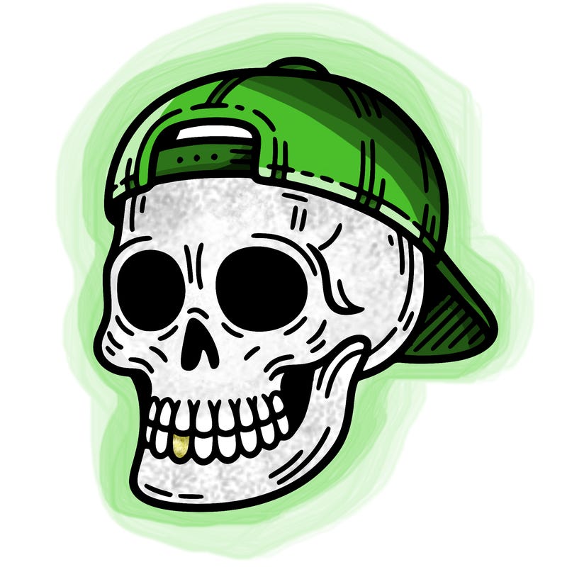 skull with cap