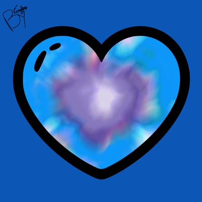 a blank heart