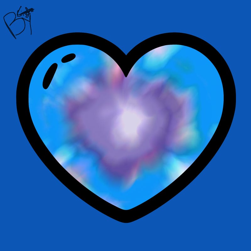 a blank heart