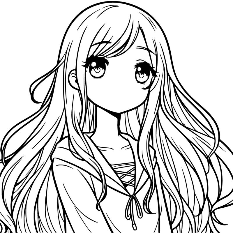a girl with long hair and 12 year old