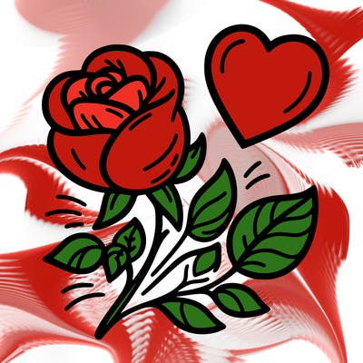rose and heart