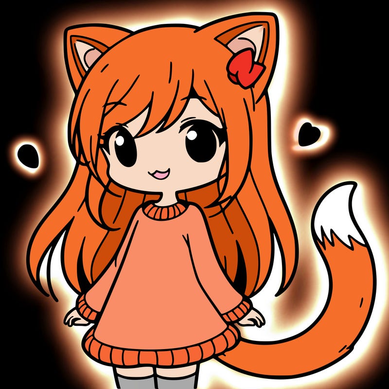 girl with cat ears and tail