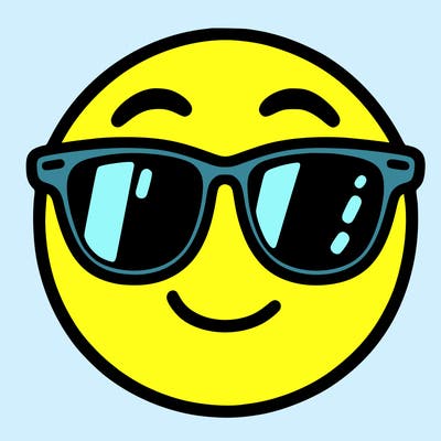 emoji with sunglasses