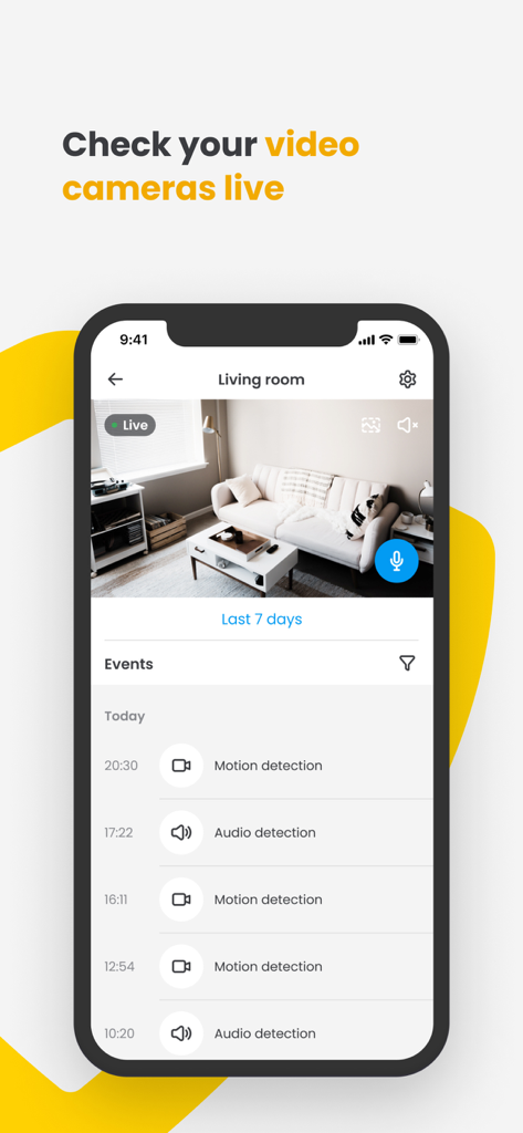 Prosegur SMART. - Prosegur SMARTセキュリティアプリでのライブビデオ監視とイベント履歴。