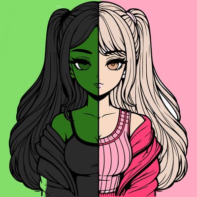 realistic girl split