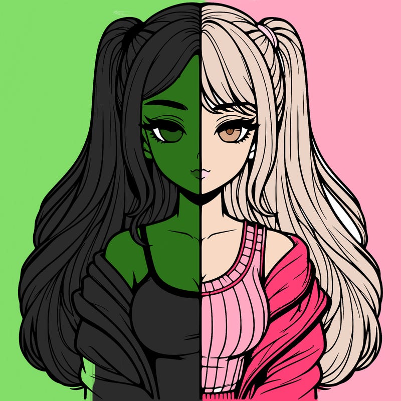 realistic girl split