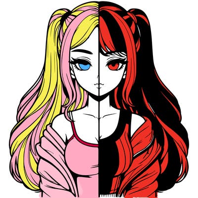 realistic girl split