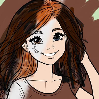 realistic girl with a smile