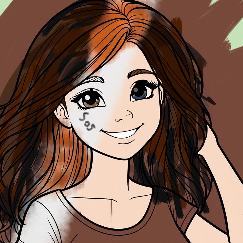 realistic girl with a smile