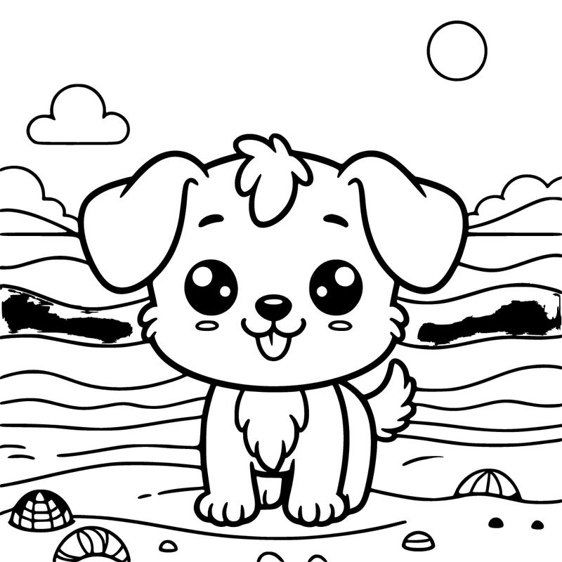 cutest little dog beach in the back