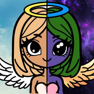 angel girl half alien girl