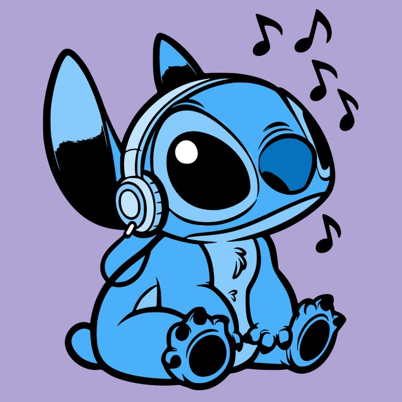 stitch listening to music