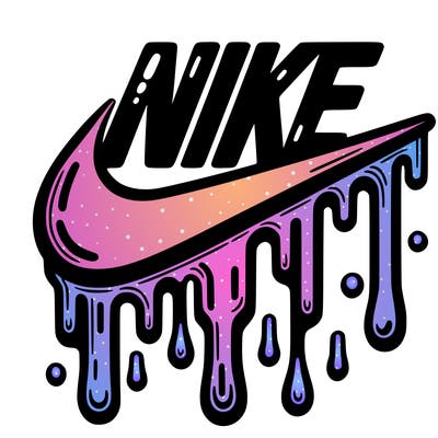 dripping nike logo