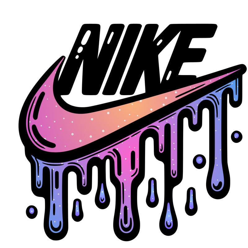 dripping nike logo