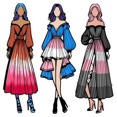 fashion models dresses