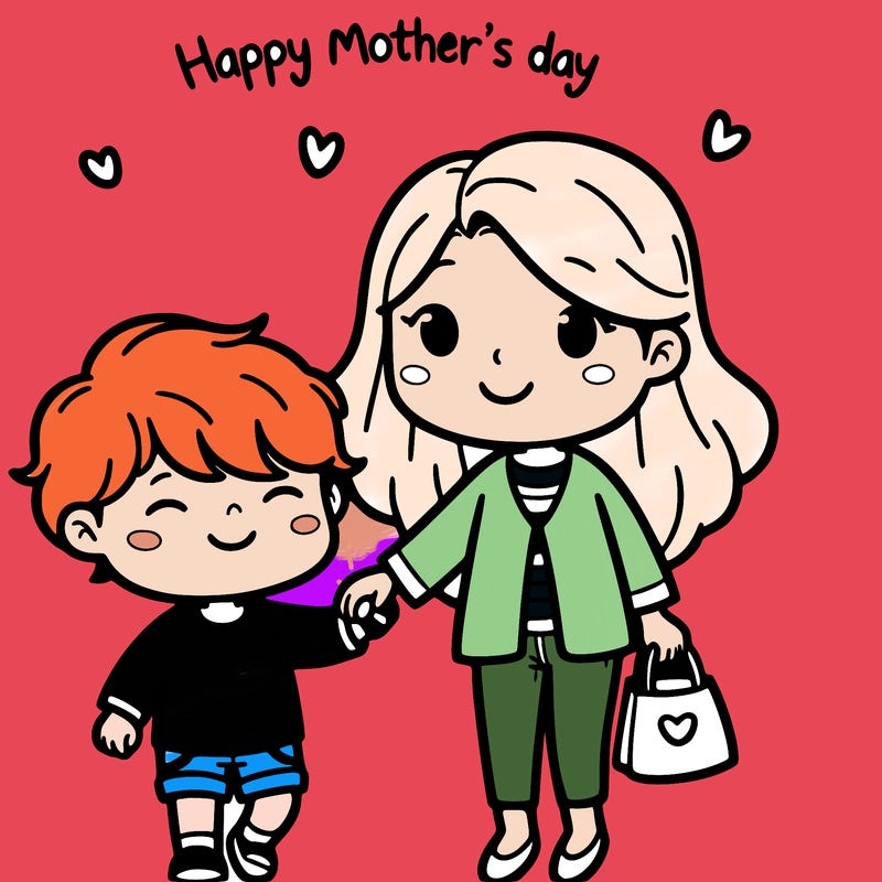 mother’s day, son and mother