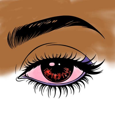 eye closed realistic