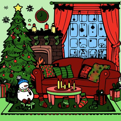 christmas living room