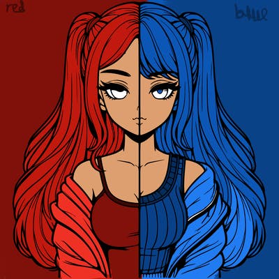 realistic girl split