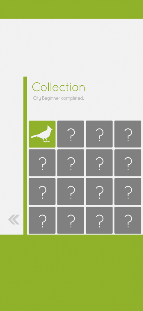 Kanagawa Map Puzzle - Kanagawa Map Puzzle app rewards screen displaying a grid of collectable panels with a bird icon unlocked.