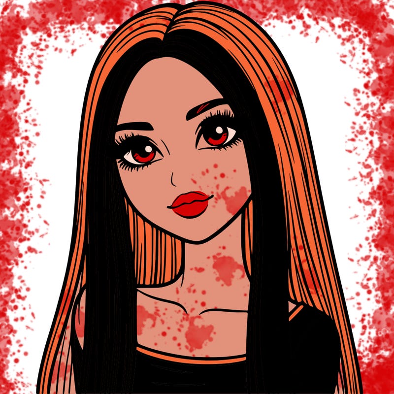 realistic girl with straight and long hair