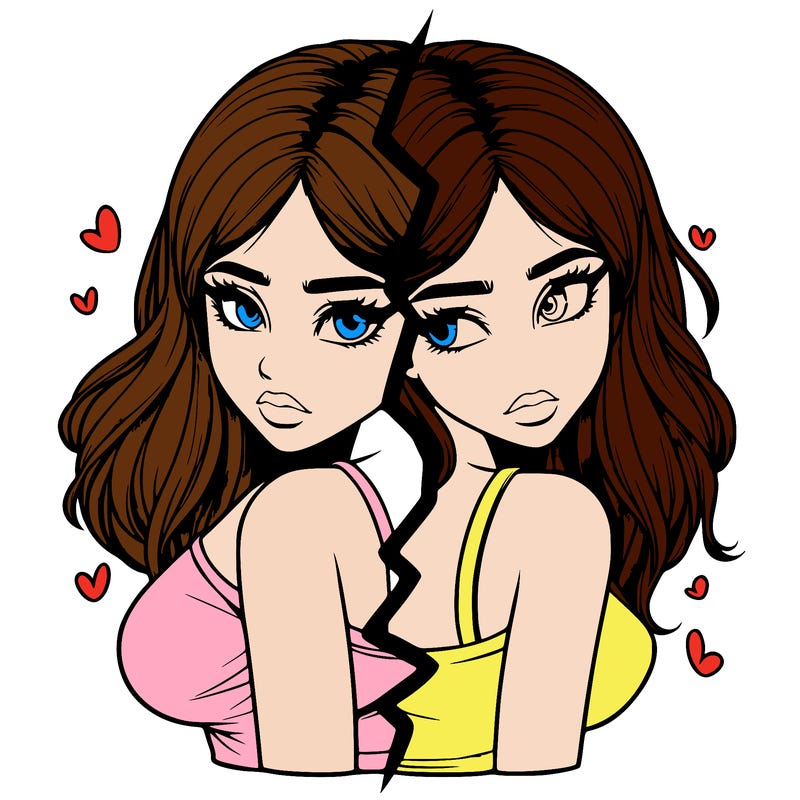 realistic girl split