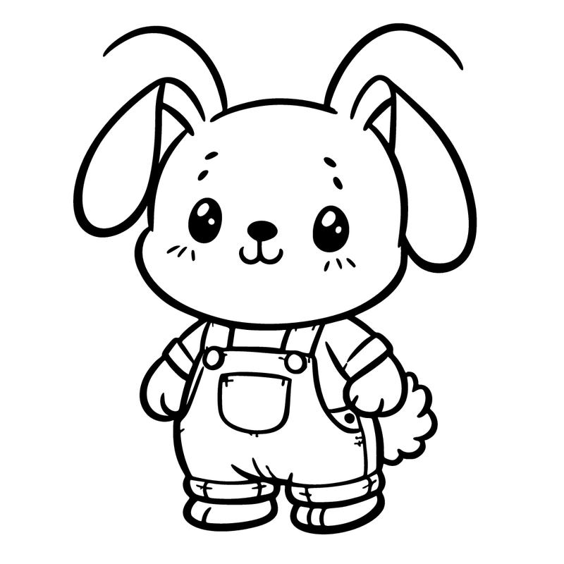 bunny in overalls
