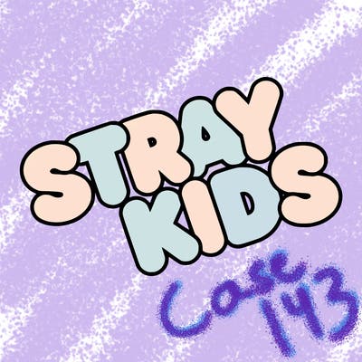 bubble letters saying stray kids