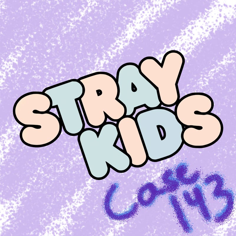 bubble letters saying stray kids