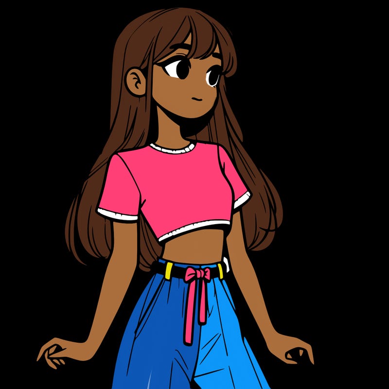 girl in a cute crop top