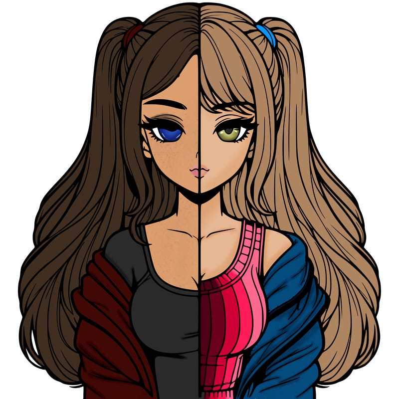 realistic girl split