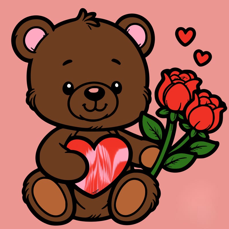 teddy bear a holding heart