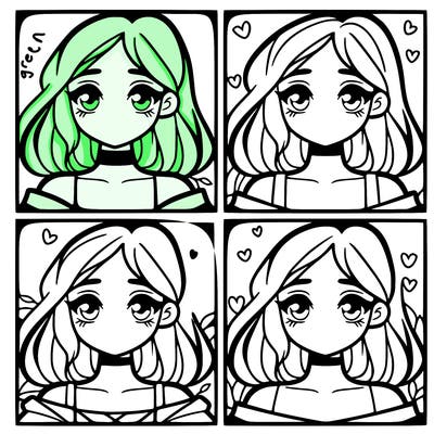 a butiful easy girl split in to four half's