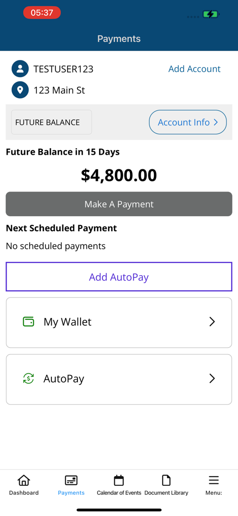 Keystone Connection - Keystone Connection app payments interface showing homeowner balance and payment options