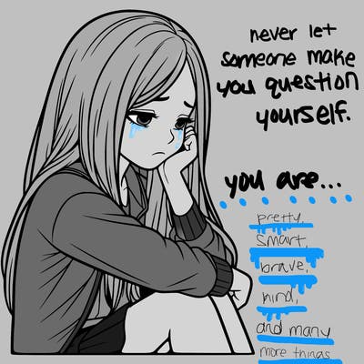 a realistic girl with depression