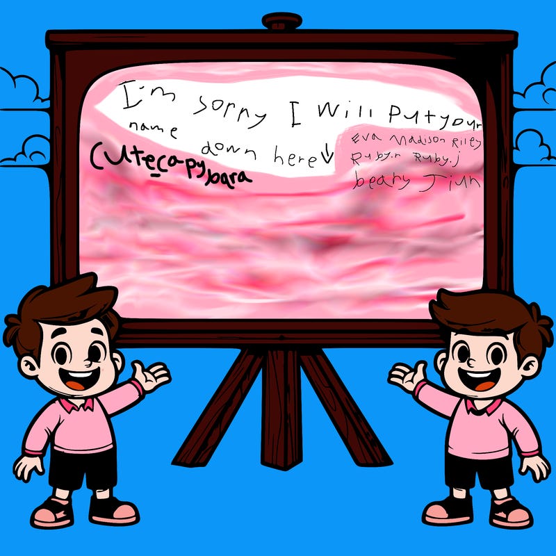 a giant board that cover your whole screen that is blank with nobody in front of it